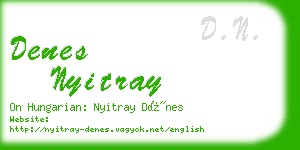 denes nyitray business card